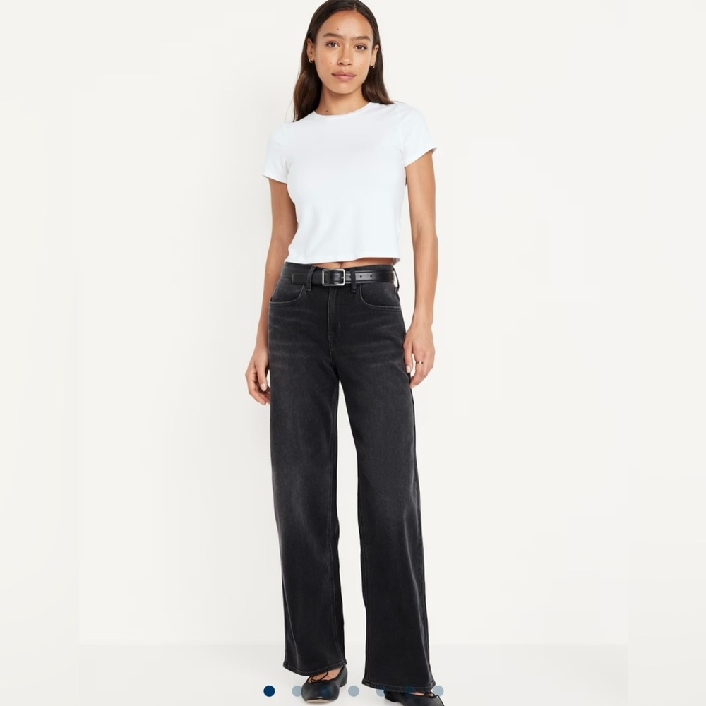 NWT | Old Navy | High-Waisted Wow Wide-Leg Jeans | Short Inseam